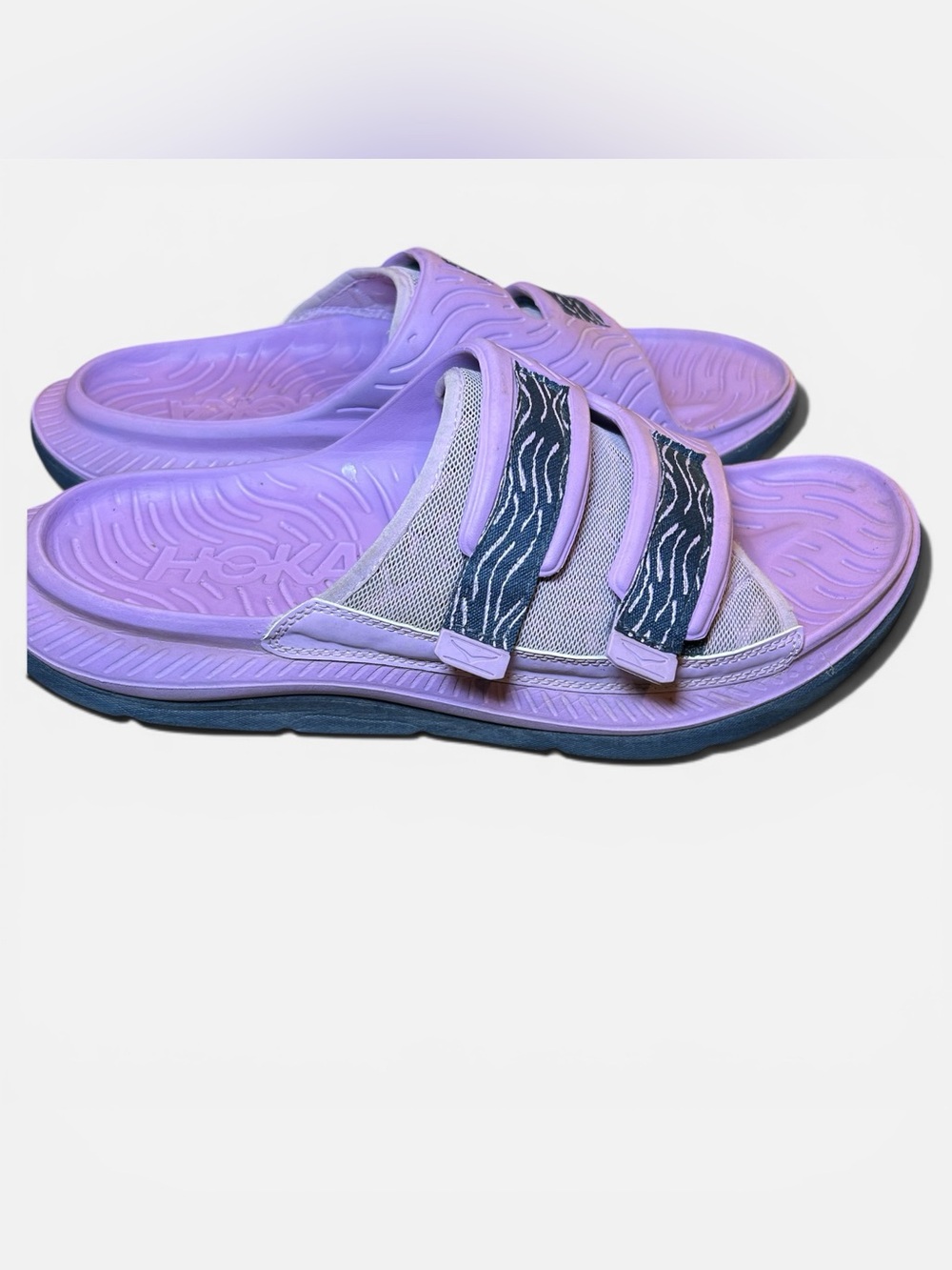 Hoka One One Violet Bloom Ora Luxe Recovery Slide Sandals Mens Size 13